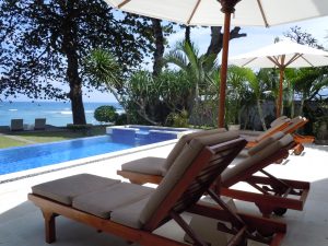 Villa Pantai Bali - Sun Lounges on Terrace